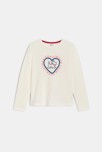 T-shirt manches longues scottish blanc fille Chipie