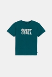 T-shirt manches courtes à message vert Garçon