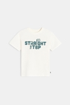 T-shirt manches courtes à message blanc Garçon