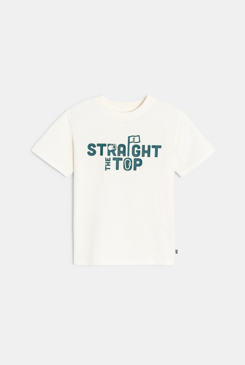 T-shirt manches courtes à message blanc Garçon 1