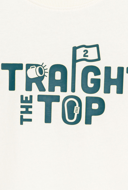 T-shirt manches courtes à message blanc Garçon
