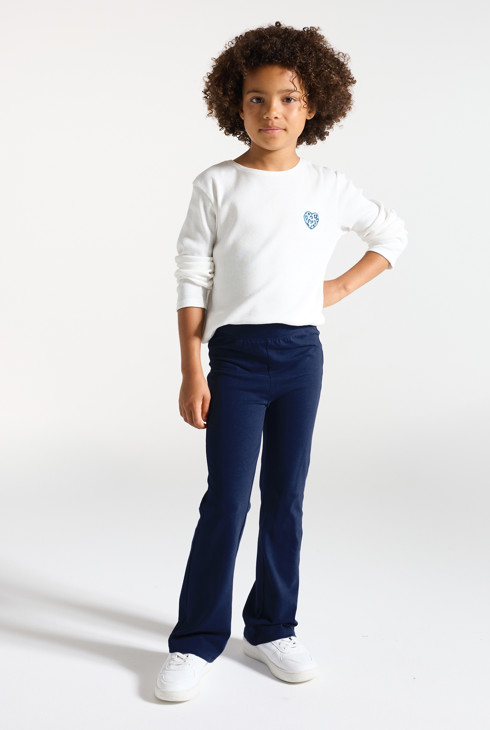 Legging flare liso azul marino niña 1