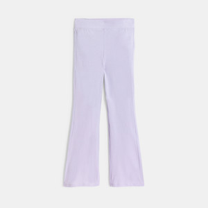 Legging flare uni mauve Fille