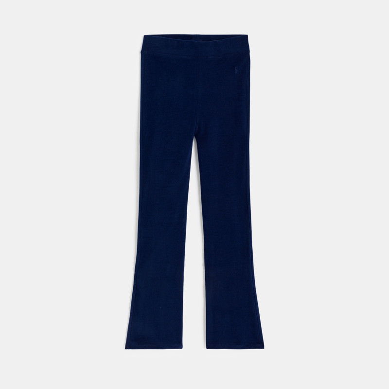 Flare-Leggings einfarbig marineblau für Mädchen
