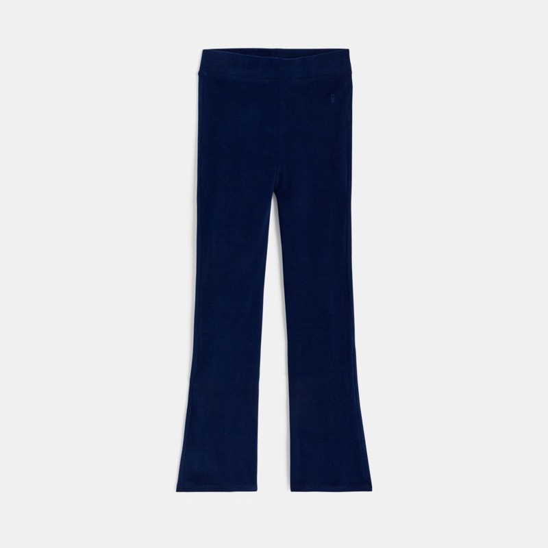 Flare-Leggings einfarbig marineblau für Mädchen