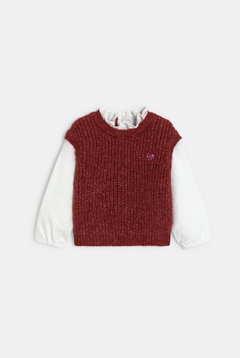 Pull chemisier fille 1