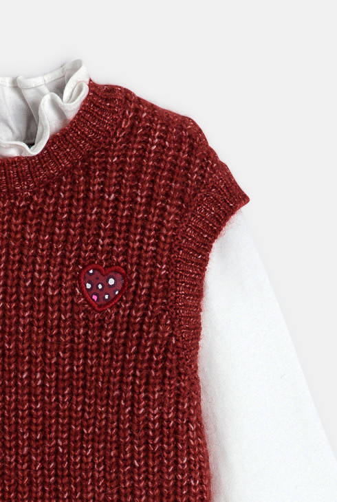 Pull chemisier fille