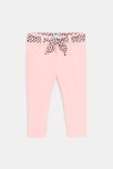 Pantalon velours ceinture léopard rose bébé fille