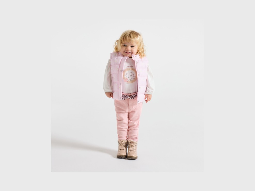 Pantalón terciopelo cinturón leopardo rosa bebé niña 1