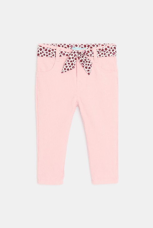 Pantalons de vellut cinturó lleopard rosa bebè nena 2