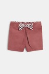 Short à pans velours côtelé rose bébé fille