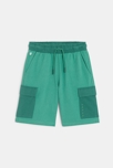 Bermuda cargo en molleton vert Garçon