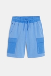 Bermuda cargo en molleton bleu Garçon