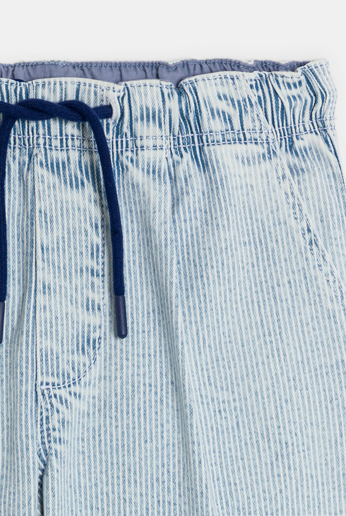 Pantalon rayé délavé bleu Garçon