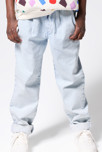 Pantalón de rayas desteñido azul niño 4