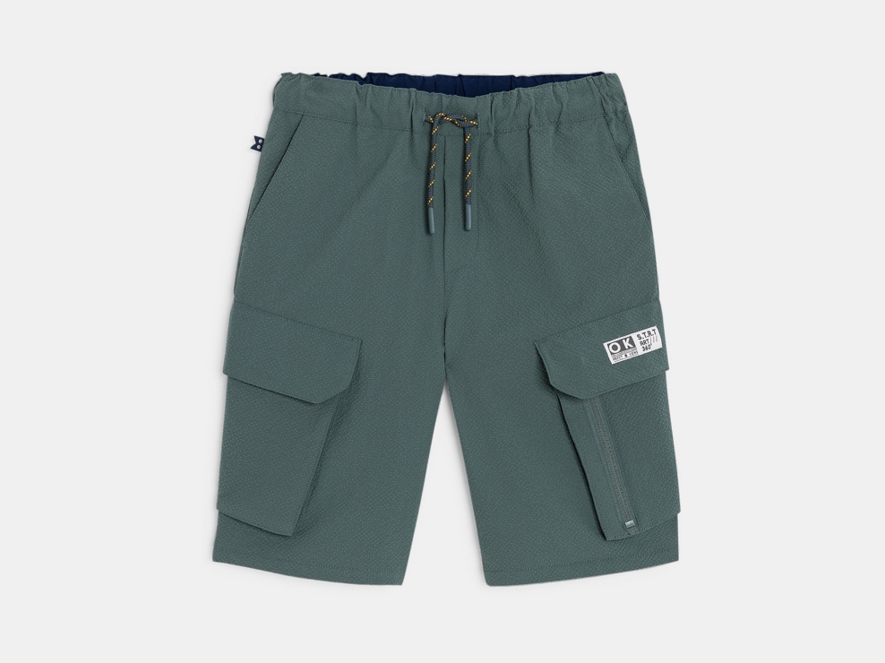 Bermuda cargo vert kaki Garçon 1