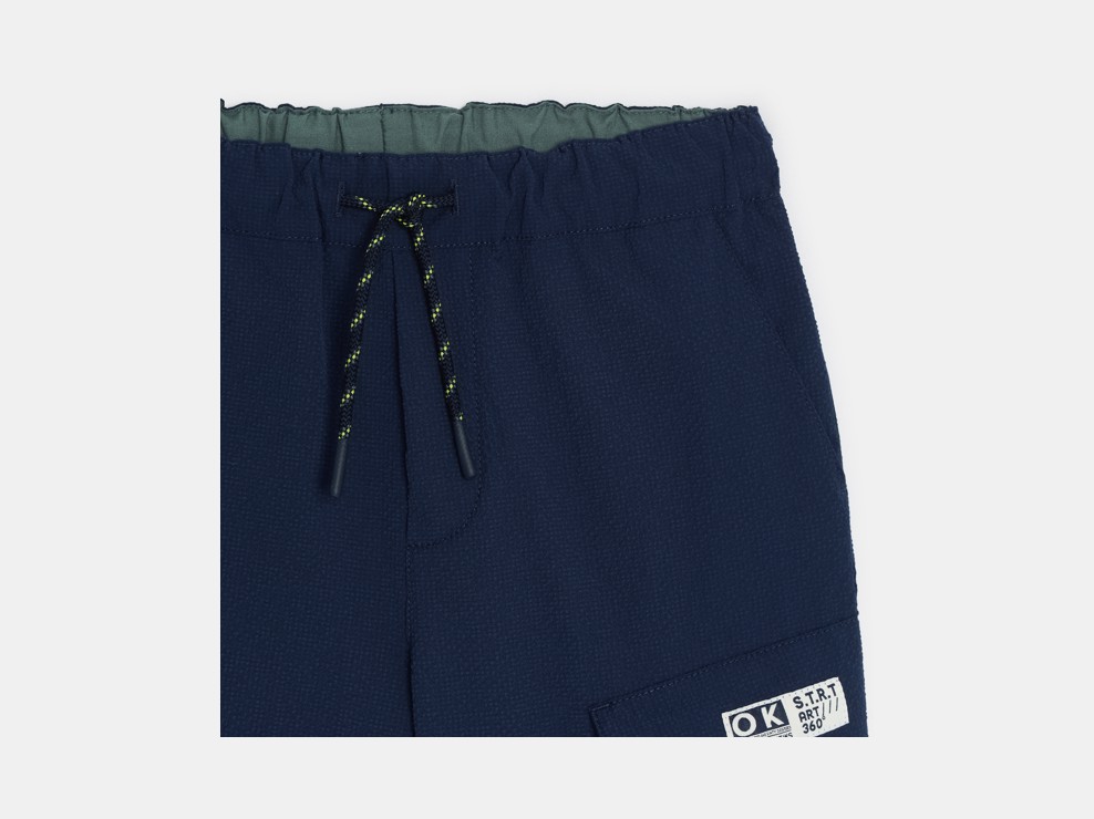 Cargo-Bermudashorts marineblau Jungen 2
