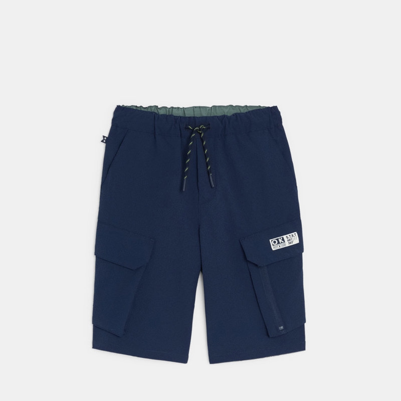 Cargo-Bermudashorts marineblau Jungen