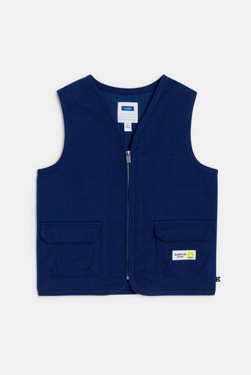 Veste sans manches zippée bleu marine Garçon