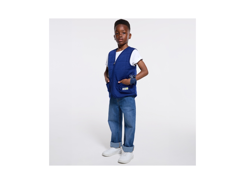 Marineblauwe bodywarmer met rits voor jongens 1
