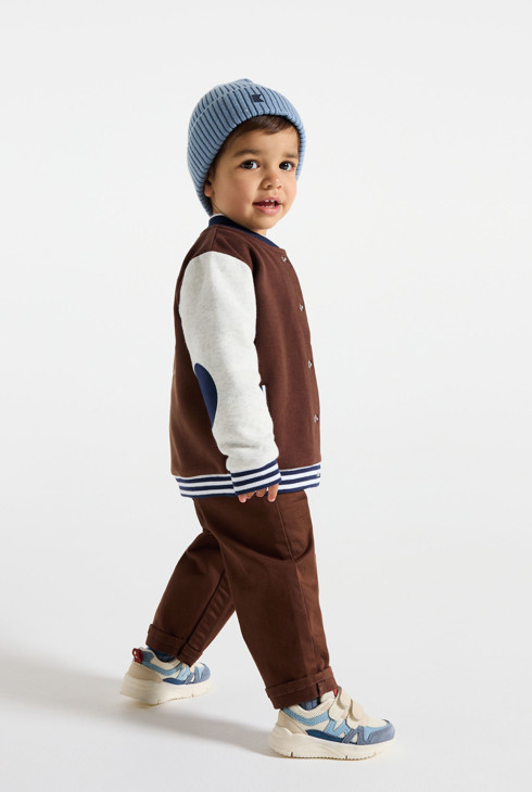 Smeđa baseball jakna za dječake 1