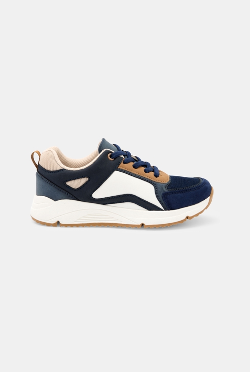 Zapatillas running con cordones azul niño 1