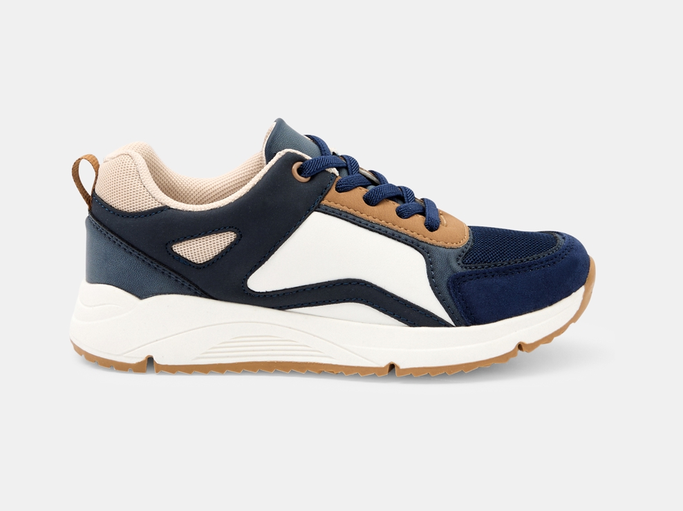 Blauwe running sneakers met veters voor jongens 1