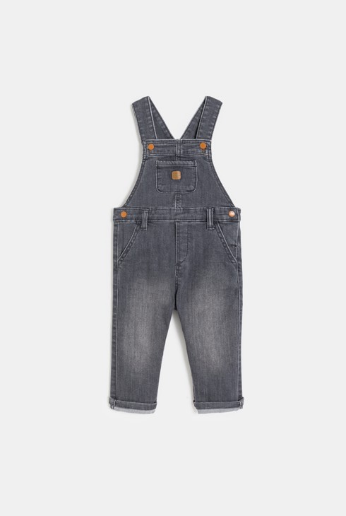 Combinaison en jean grise bébé garçon 1