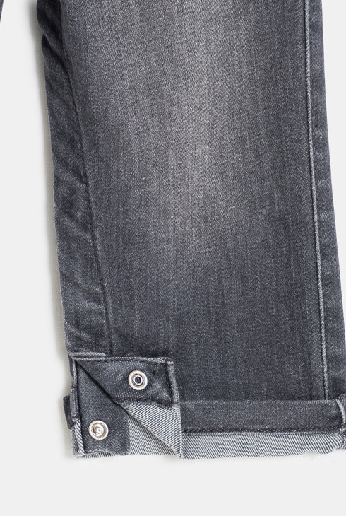 Combinaison en jean grise bébé garçon 2