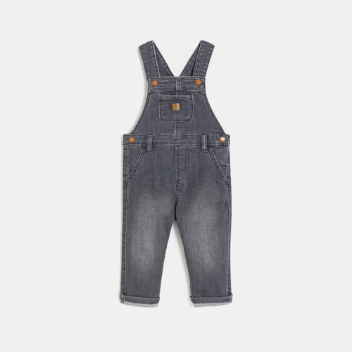Combinaison En Jean Grise Bébé Garçon - Denim Gris - 9M - OBAIBI