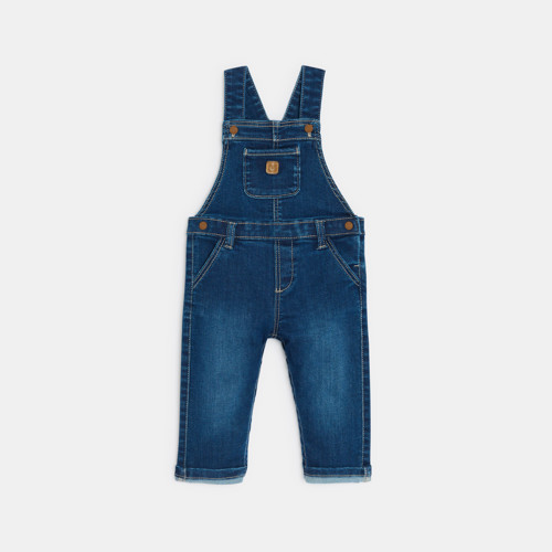 Combinaison En Jean Bleu Bébé Garçon - Denim Bleu Stone - 9M - OBAIBI