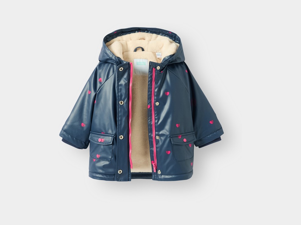 Manteau doublé bleu fille 2
