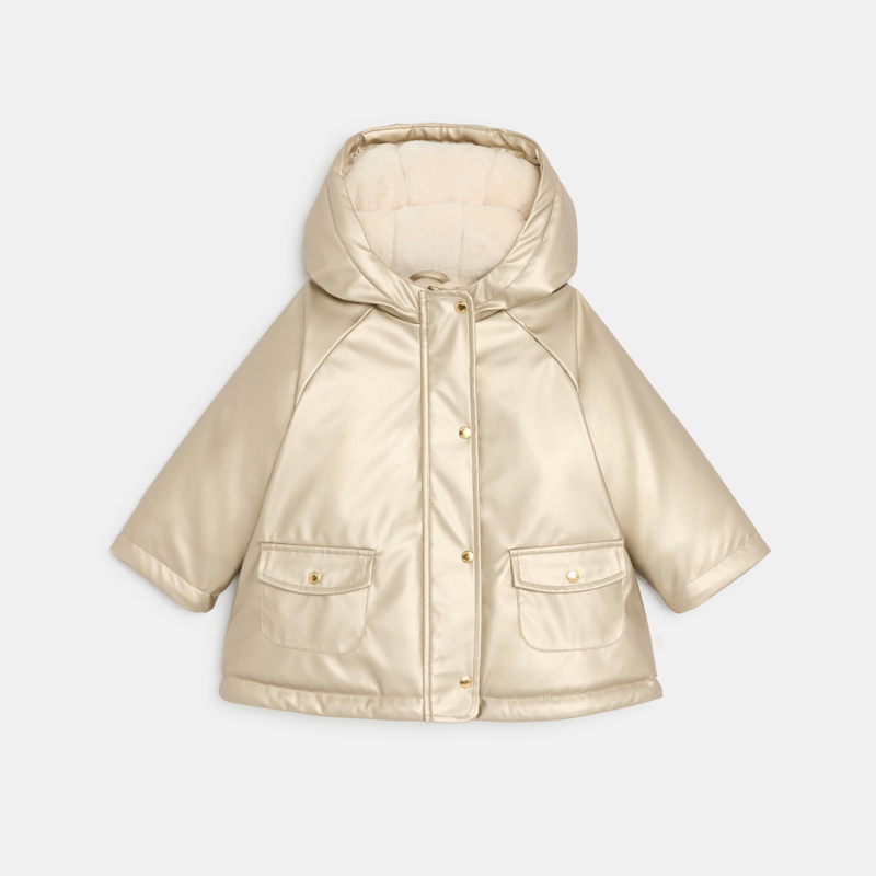 Mantel gefüttert wasserabweisend schillernd beige Kleinkind Mädchen