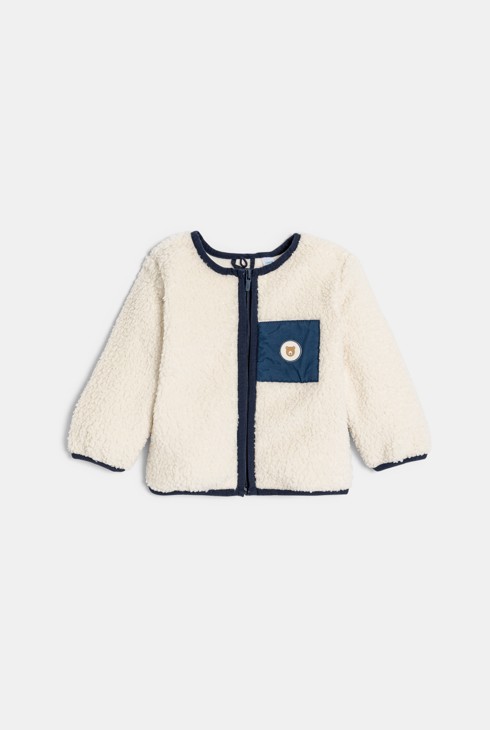 Manteau doublé 2 en 1 marron bébé garçon