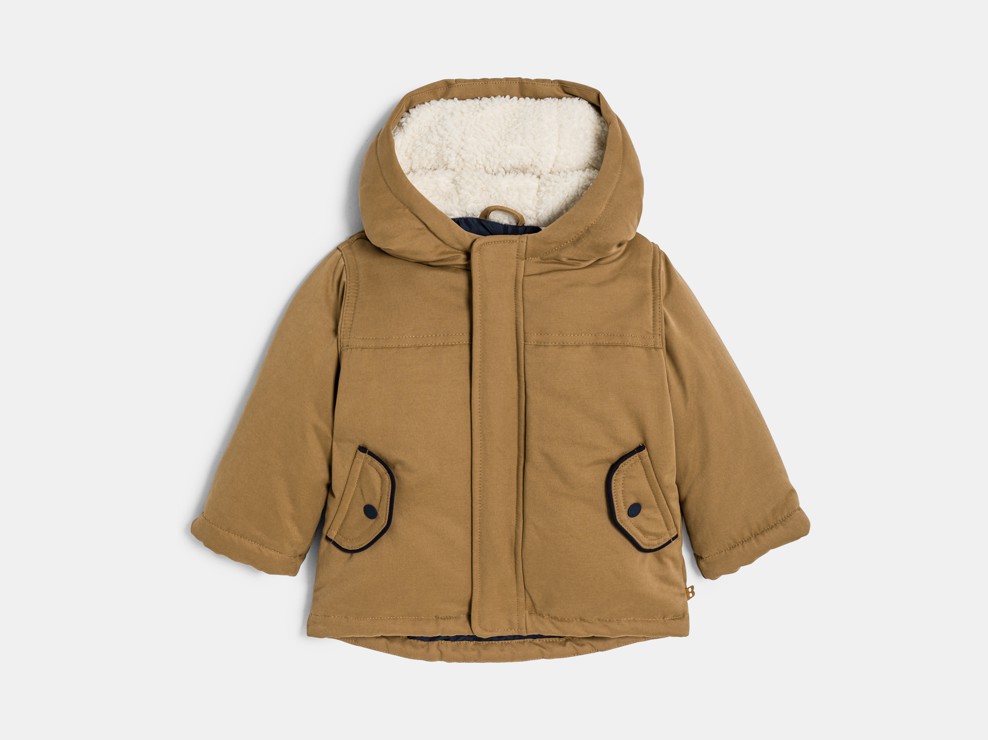 Mantel gefüttert 2 in 1 braun Kleinkind Junge 2
