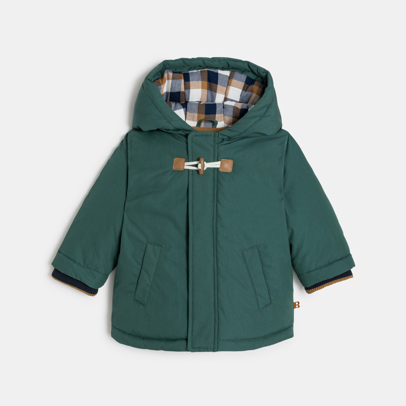 Warmer wasserdichter Mantel mit Kapuze grün Kleinkind Junge