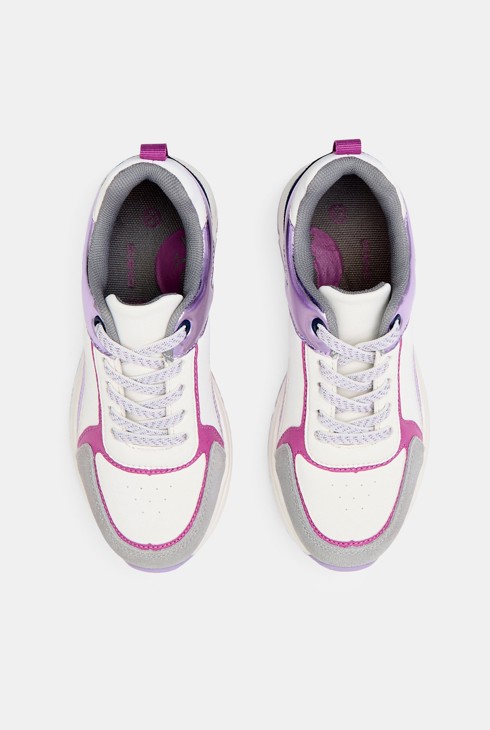 Zapatillas running con cordones irisadas niña 2