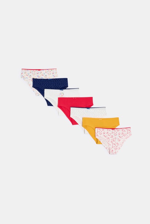 Lot de 7 culottes fantaisie en jersey Fille 1