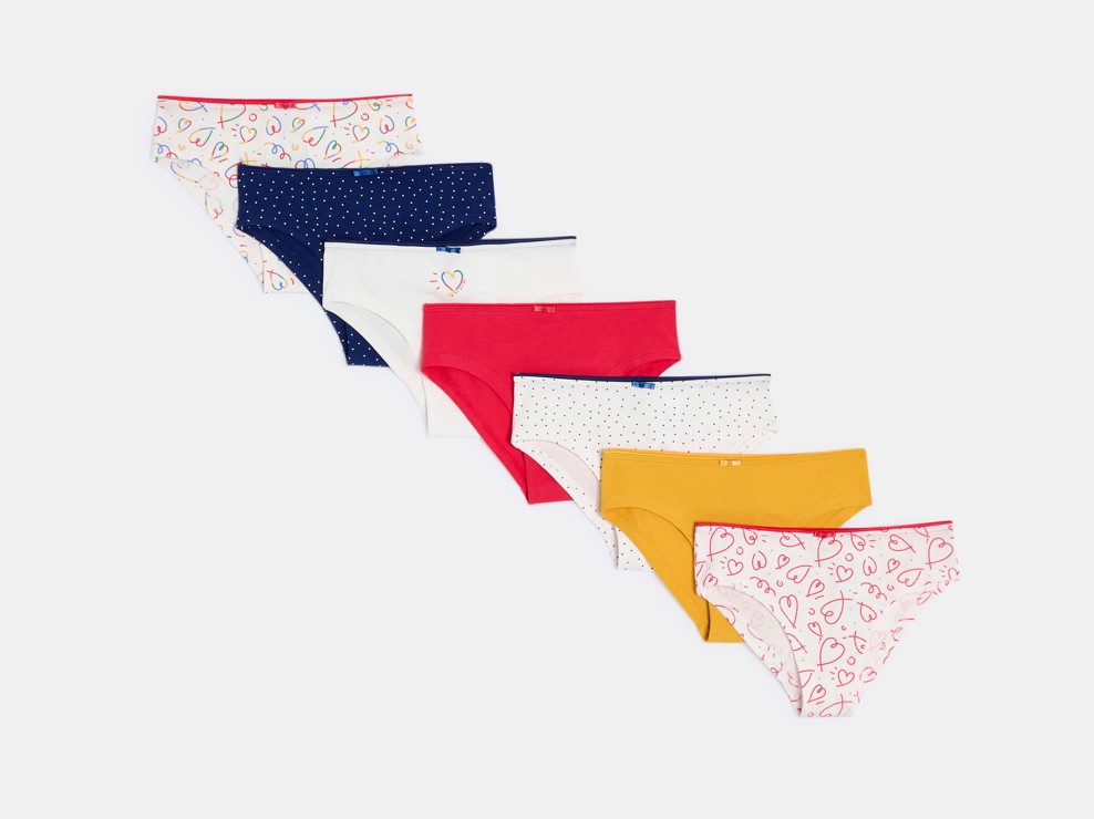 Lot de 7 culottes fantaisie en jersey Fille 1