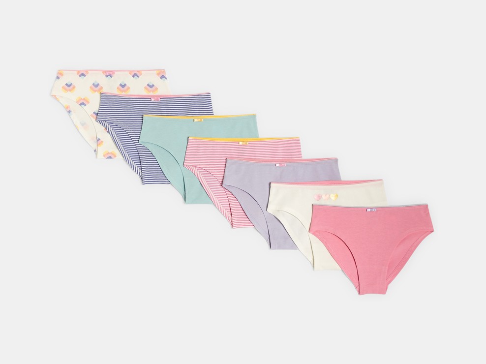 Mehrfarbiges Höschen-Set Mädchen 1