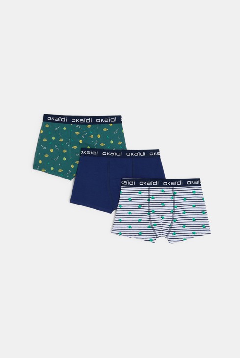 Boxers garçon à motifs (lot de 3) 1