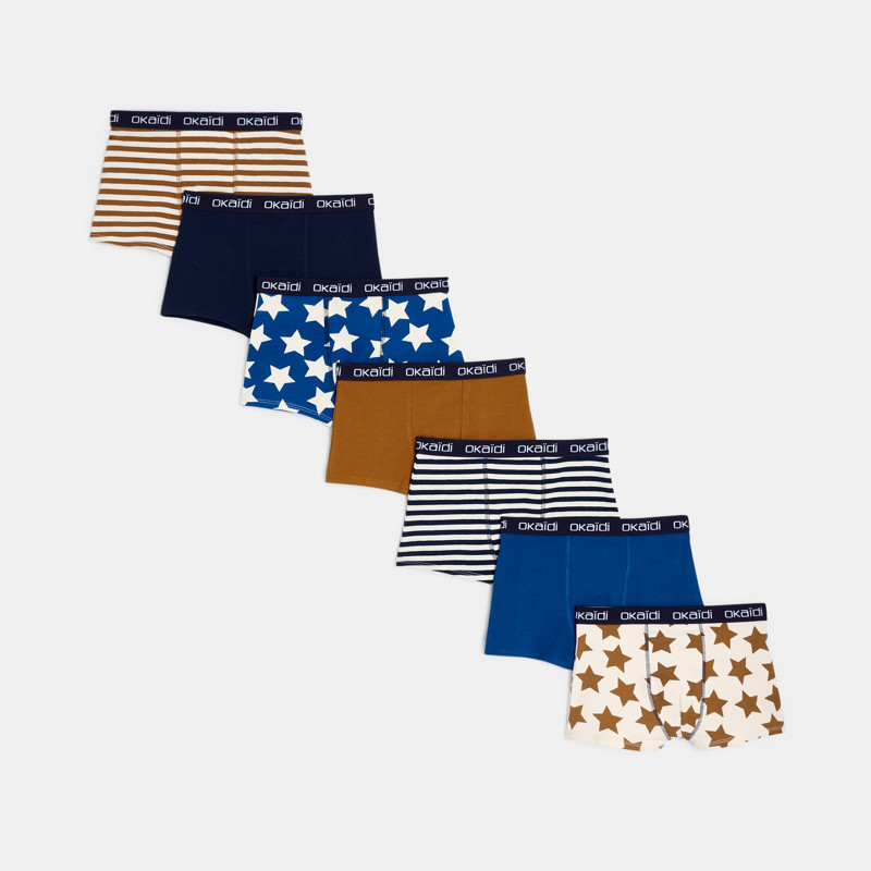 7 modische Boxershorts aus Jersey für Jungen