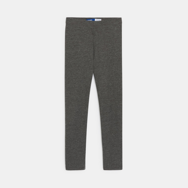 Lange Leggings grau meliert Mädchen