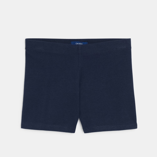 Shorty En Jersey Bleu Marine Fille - Bleu Marine - 10A - OKAIDI