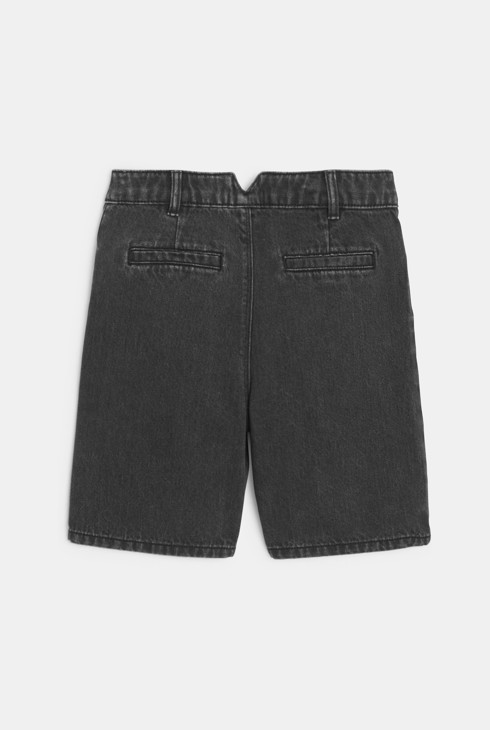 Bermuda en jean délavé noir Fille