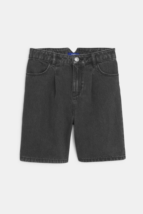 Crne bermuda hlače od ispranog trapera za djevojčice 2