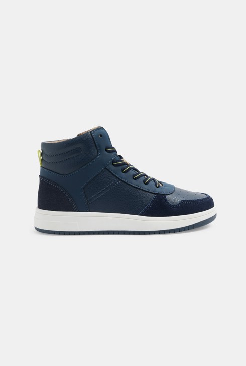 Zapatillas azules altas niño 1