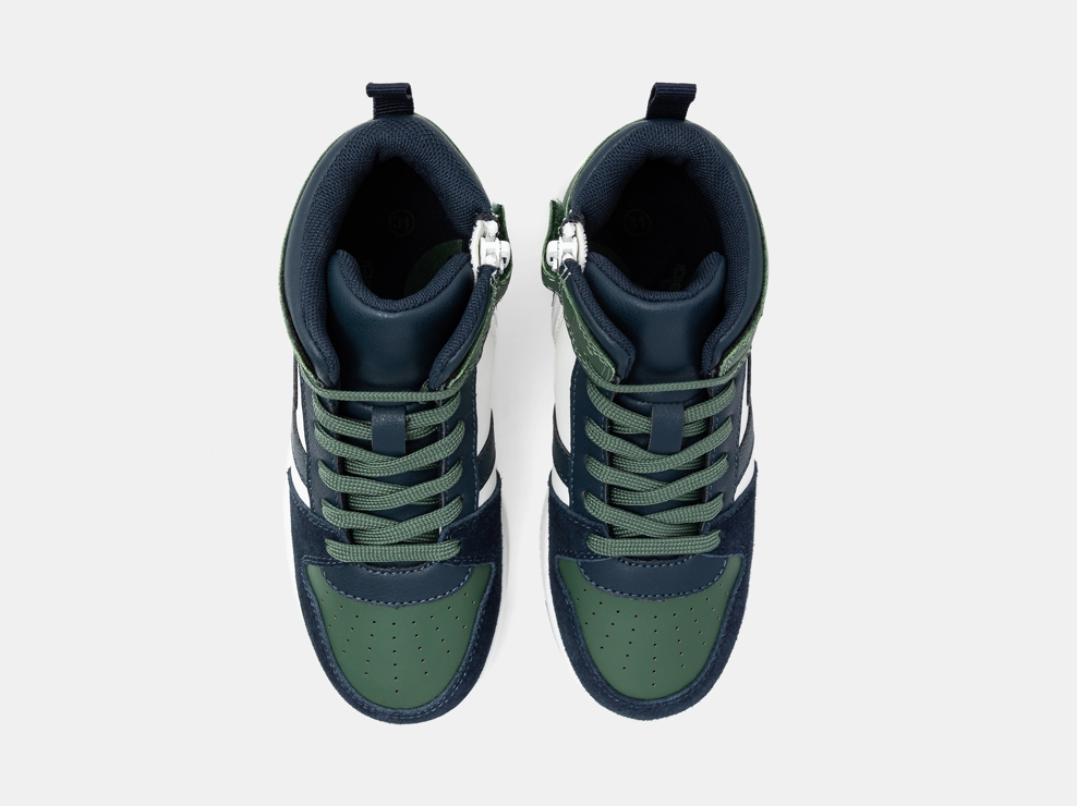 Basket street haute vert garçon 2