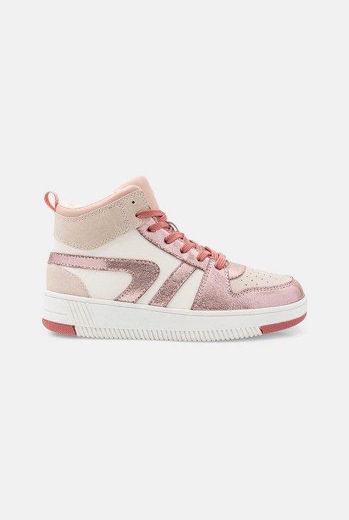 Street-Turnschuhe hoch rosa Mädchen 1