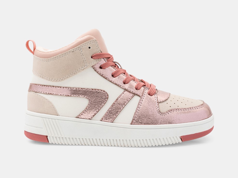 Street-Turnschuhe hoch rosa Mädchen 1